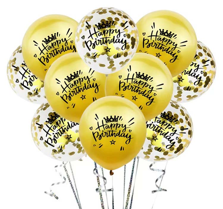 Happy birthday printed latex balloon