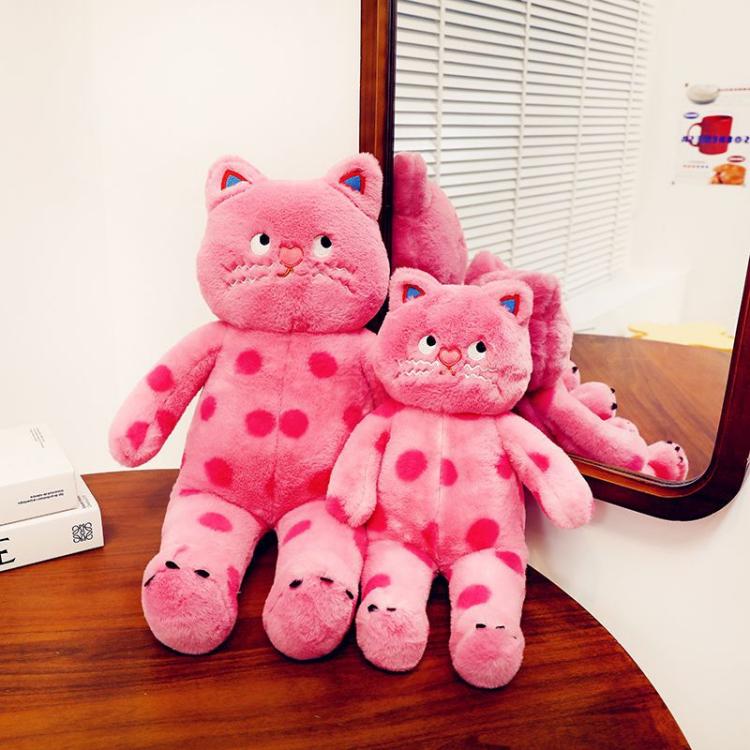 Mainan Mewah Kucing Polka Dot tanpa bau